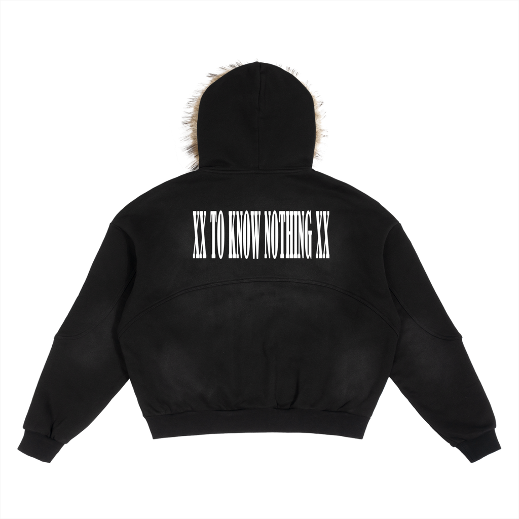 TKN Detachable Fur Coat Hoodie