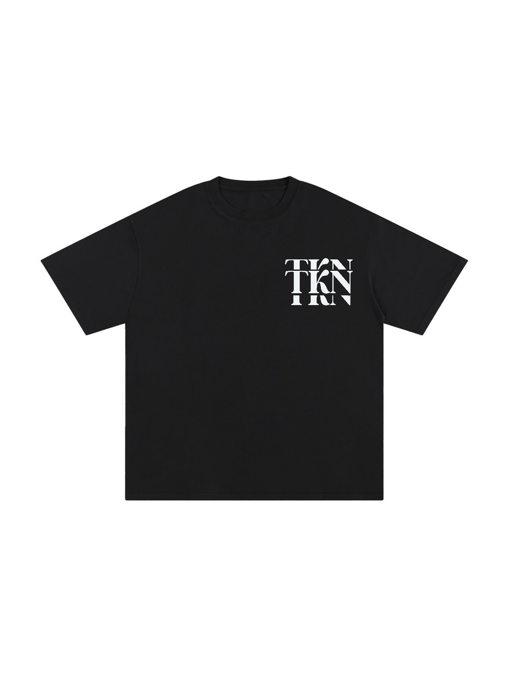 TKN EMBROIDERED OVERLAP TEE