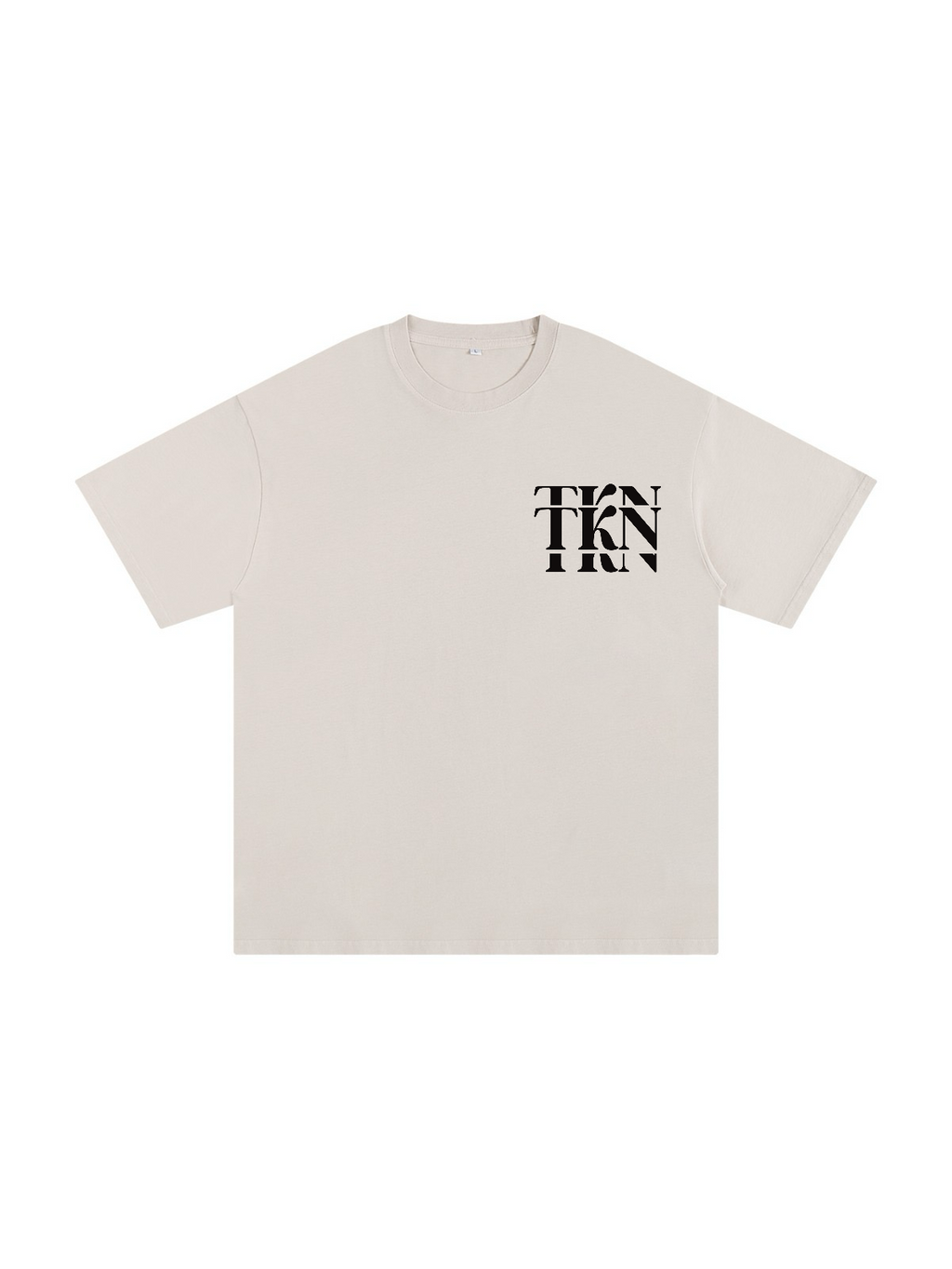 TKN EMBROIDERED OVERLAP TEE