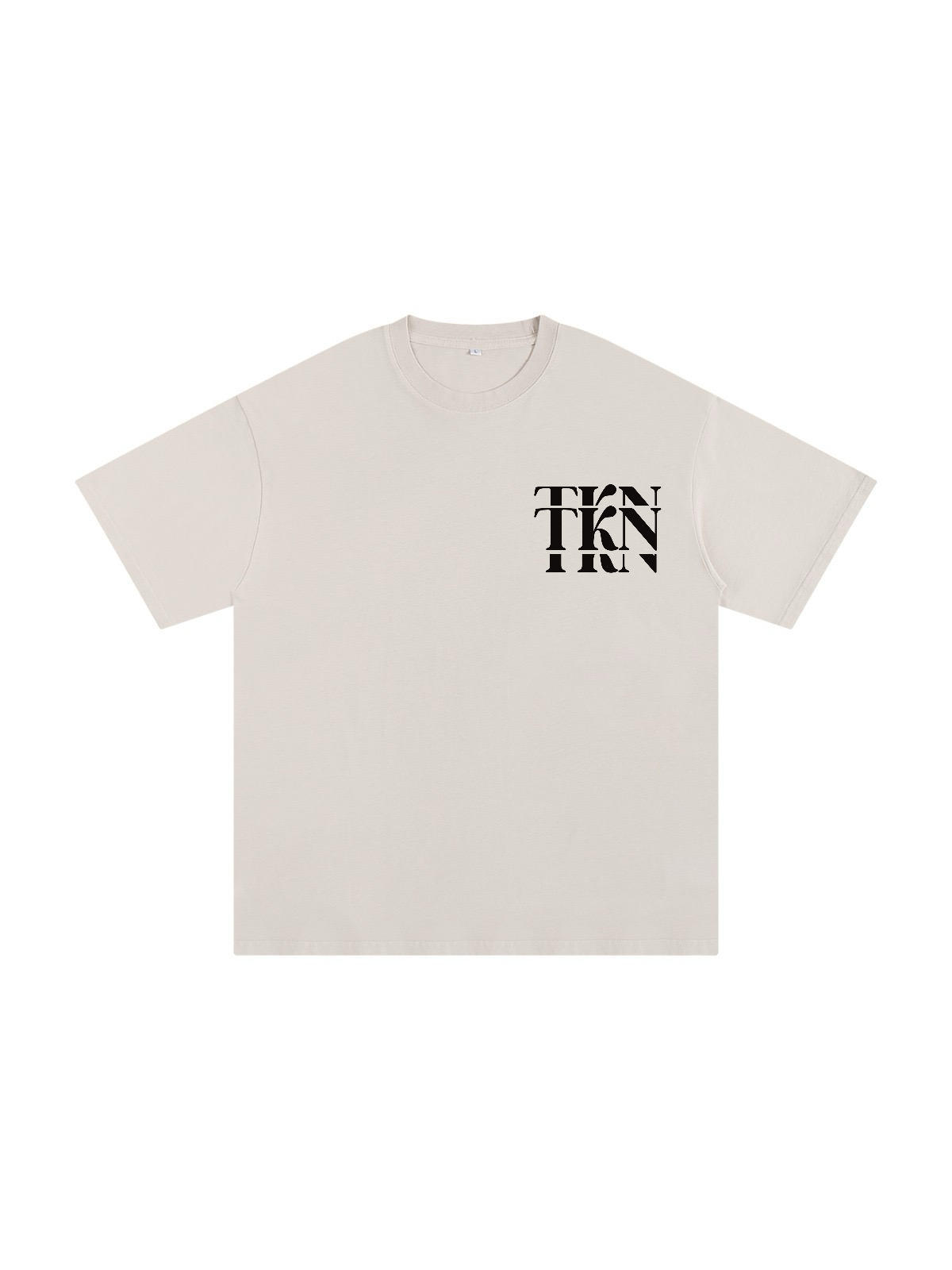 TKN EMBROIDERED OVERLAP TEE
